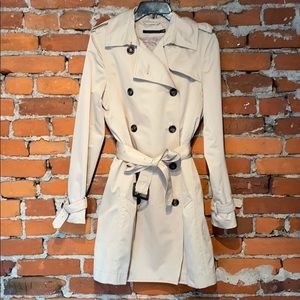 Trench coat 🧥 with button out double-layer
